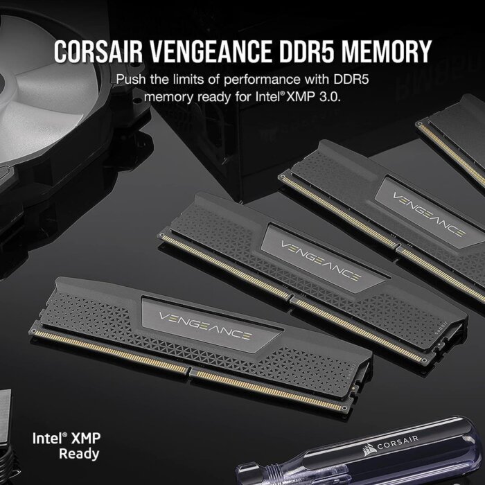 Corsair Vengeance 96GB (2x48GB) DDR5 6800MHz CL40 Desktop Memory in Black – Dual RAM Modules with Heat Spreaders