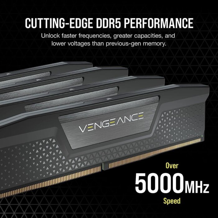 Corsair Vengeance 96GB DDR5 6600MHz C32 memory kit with dual 48GB black modules
