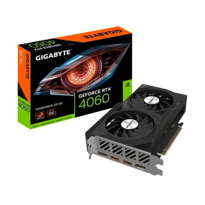 Gigabyte GeForce RTX 4060 Gaming OC 8GB graphics card with triple-fan WINDFORCE cooling system