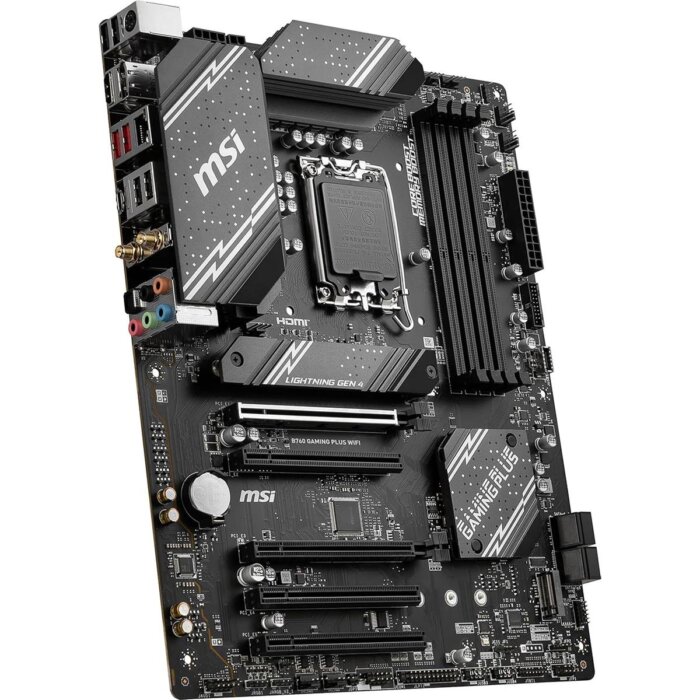 "MSI B760 Gaming Plus WiFi ATX motherboard with LGA 1700 socket and DDR5 support"
