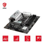 "MSI B760M Gaming Plus WiFi DDR5 MicroATX Motherboard with Intel 12th, 13th, and 14th Gen support, PCIe 4.0, Wi-Fi 6, 2.5G LAN, and DDR5 memory compatibility."