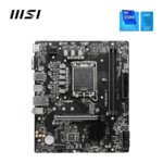 "MSI PRO B760M-E Intel LGA 1700 motherboard with DDR5 support, PCIe 4.0, and multiple connectivity options for high-performance gaming, workstations, and content creation."