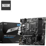 "MSI PRO B760M-P motherboard front view with DDR5 and LGA1700 socket"