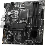 "MSI PRO B760M-P motherboard front view with DDR5 and LGA1700 socket"