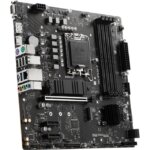 "MSI PRO B760M-P motherboard front view with DDR5 and LGA1700 socket"